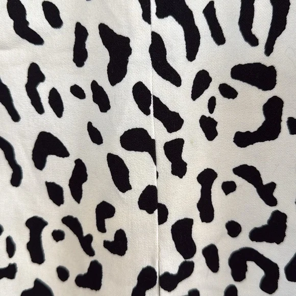 NWT Ann Taylor White Black Animal Print Midi Pencil Skirt Sz 8 - Picture 7 of 8